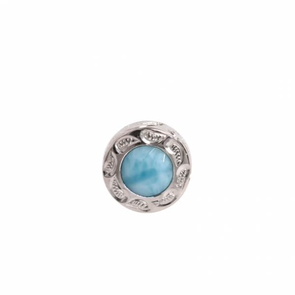 ハワイアンジュエリー/Silver925/ラウンドストーンピアス Larimar|ハワイアンジュエリーブランドMaxi(マキシ)公式通販オンラインショップ