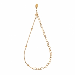 Stainless IP/ハートアンドボール ブレクレット Bracelet Anklet