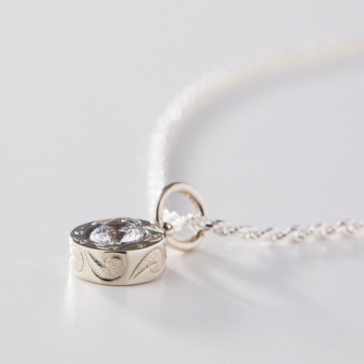 ハワイアンジュエリー/Silver925/ラウンドストーンペンダントCZ|ハワイアンジュエリーブランドMaxi(マキシ)公式通販オンラインショップ