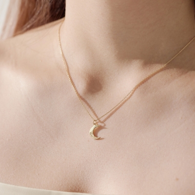 ハワイアンジュエリー/K10YG/Half engrave hoaka Necklace|ハワイアンジュエリーブランドMaxi(マキシ)公式通販オンラインショップ