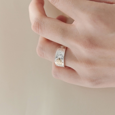 ハワイアンジュエリー/Silver925/K14YG/サーフボードLa(太陽)リング|ハワイアンジュエリーブランドMaxi(マキシ)公式通販オンラインショップ