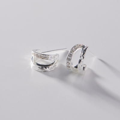 ハワイアンジュエリー/silver925/CZ/Maxi×Niki Lino earring