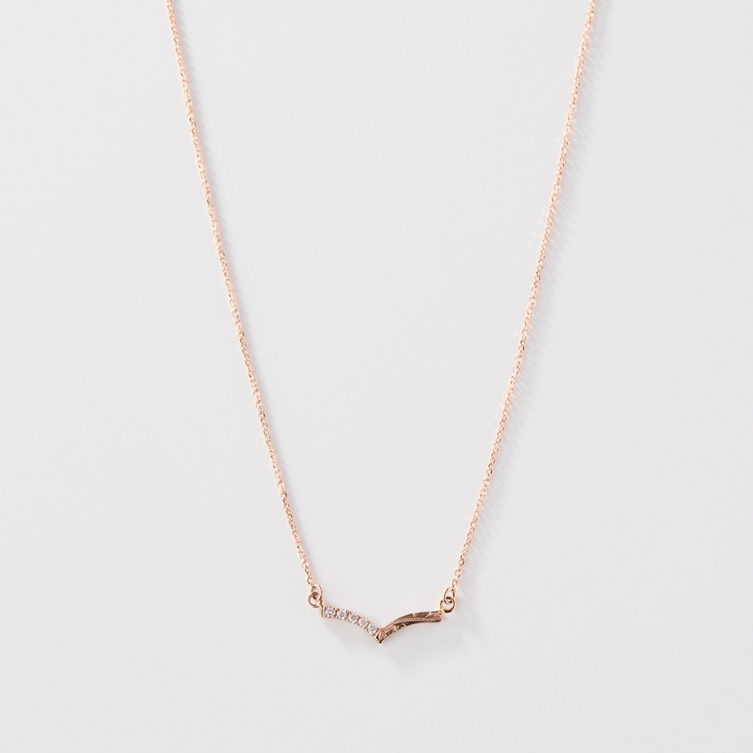 ハワイアンジュエリー/14KPG/ホエールテールダイヤモンドネックレス/Diamond|ハワイアンジュエリーブランドMaxi(マキシ)公式通販オンラインショップ