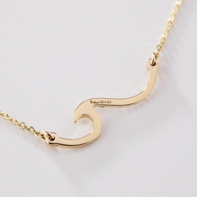 ハワイアンジュエリー/14KYG/ウェーブ ダイヤモンド ネックレス/Diamond|ハワイアンジュエリーブランドMaxi(マキシ)公式通販オンラインショップ