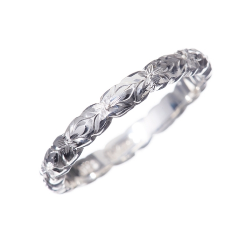 ハワイアンジュエリー/K14WG/トラディショナルリング/Flower/Cutoutedge/3mm|ハワイアンジュエリーブランドMaxi(マキシ)公式通販オンラインショップ