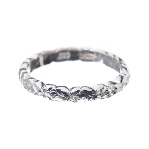 ハワイアンジュエリー/K14WG/トラディショナルリング/Flower/Cutoutedge/3mm|ハワイアンジュエリーブランドMaxi(マキシ)公式通販オンラインショップ