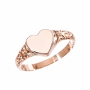 ハワイアンジュエリー/K10PG/シグネットリング/ハート/0093|ハワイアンジュエリーブランドMaxi(マキシ)公式通販オンラインショップ