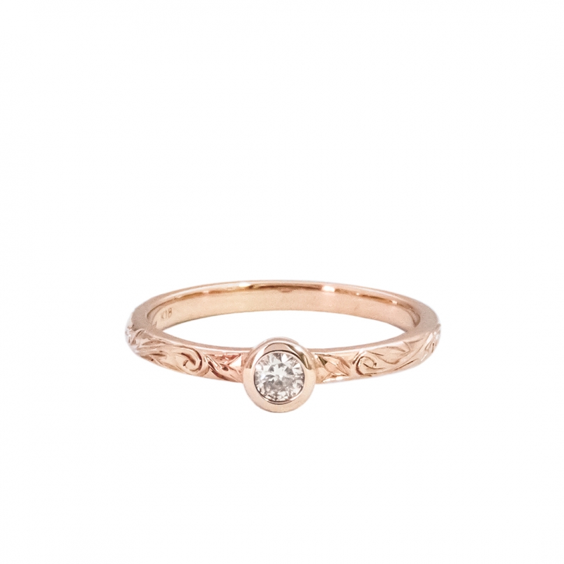 ハワイアンジュエリー/エンゲージメントリング/MAR-133/K18PG|ハワイアンジュエリーブランドMaxi(マキシ)公式通販オンラインショップ