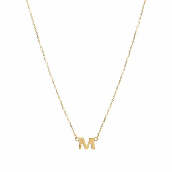 ハワイアンジュエリー/K10YG/イニシャルネックレスミニ/M|ハワイアンジュエリーブランドMaxi(マキシ)公式通販オンラインショップ